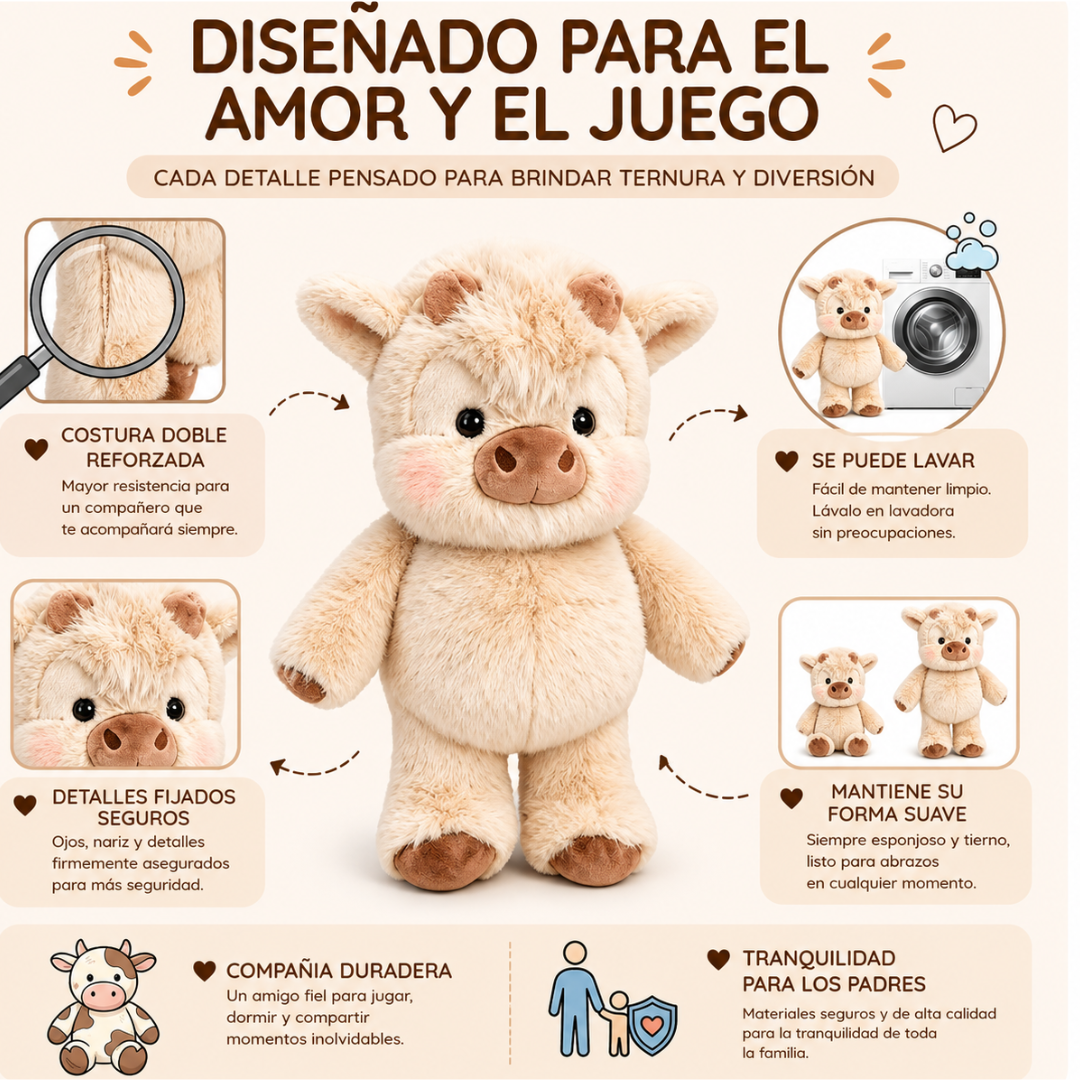 cow bolt peluche de vaquita que corre